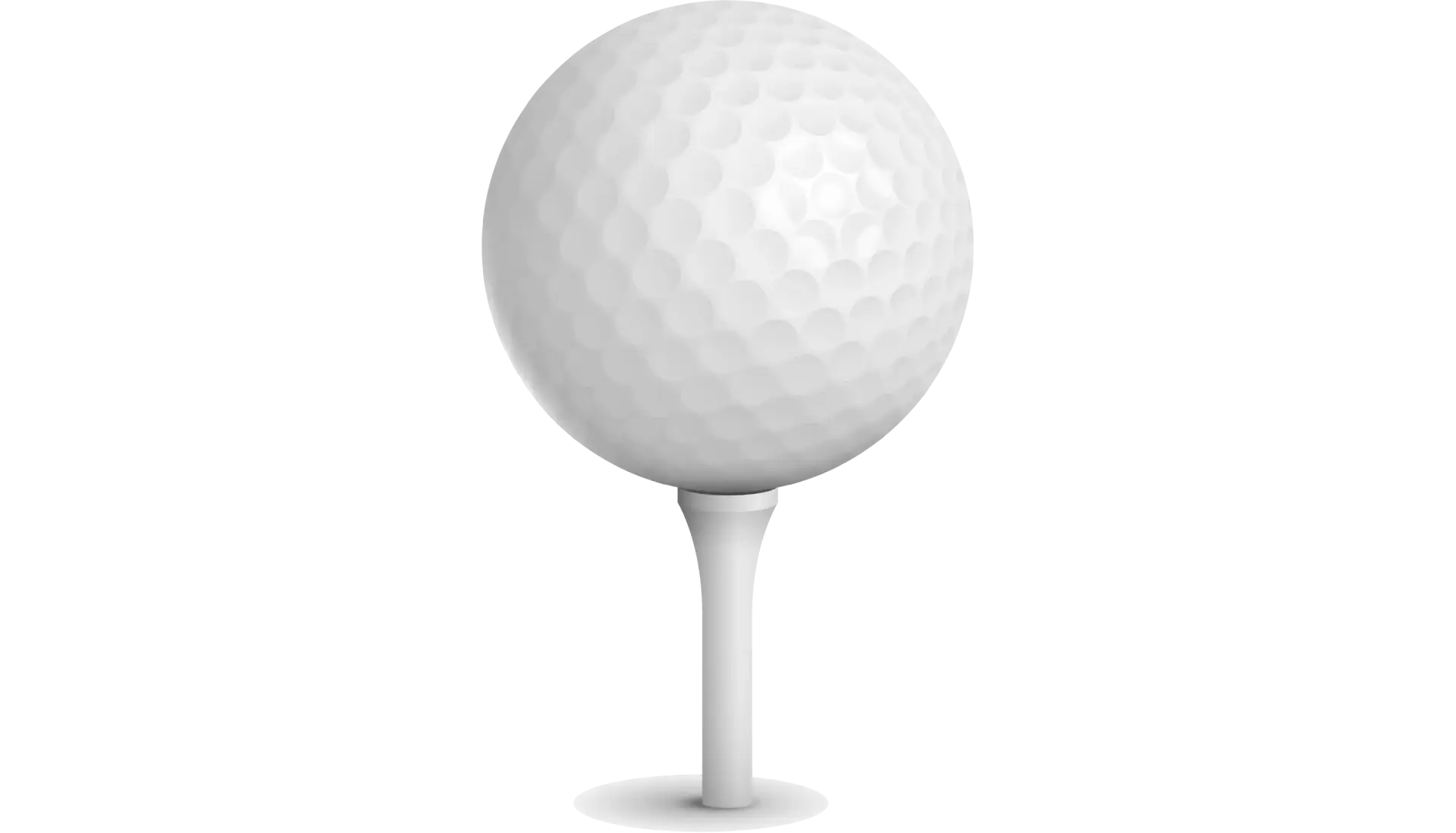 A white golf ball resting on a white tee, showcasing its dimpled texture A white golf ball resting on a white tee, showcasing its dimpled texture